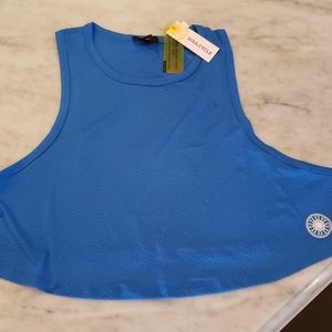 Alala for Soul Cycle blue mesh tank